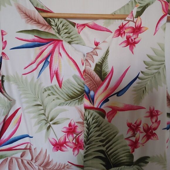 La Cabana Hawaiian Floral Sleeveless Midi Dress M NWT - Picture 4 of 9